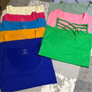 Zenana Outfitters 8 Multicolor Long Tank Tops Size L/XL